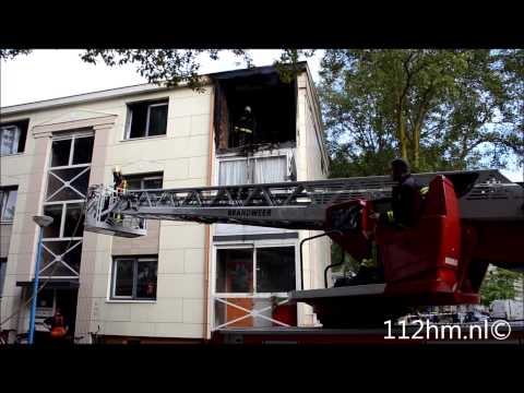Uitslaande middelbrand verwoest woning aan de Lanseloetstraat te Gouda - 112HM