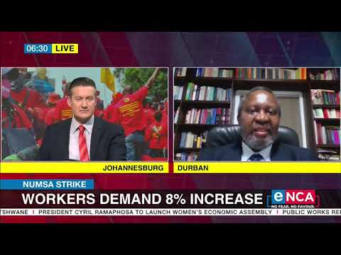 Numsa strike Workers demand 8% increase