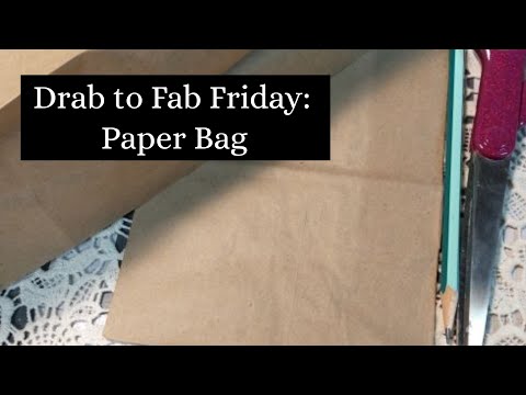 Drab to Fab Friday/Turn a Paper Bag into a two pocket envelope.