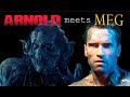 Schwarzenegger Meets Swamp Creature Meg Mucklebones, and Offers Her Insult - 80s Movie Mash-up