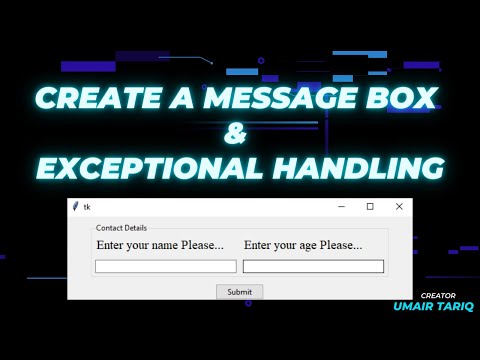 Python Gui Tutorial Create A Contact Form With Validation Using Tkinter