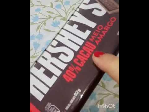 UNBOXING CHOCOLATE HERSHEY'S - MEIO AMARGO 40% CACAU #shorts #chocolate #hersheys