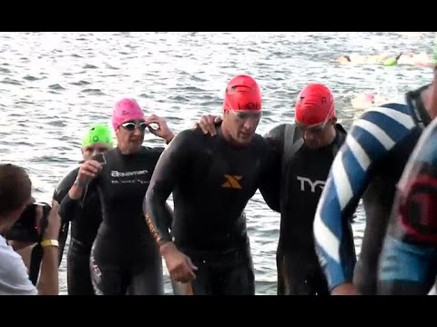 Blind veteran participates in the Ironman Triathlon