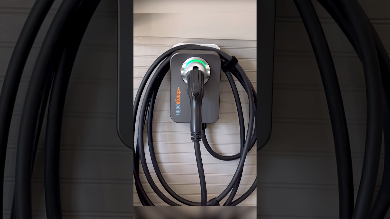 We Just Installed The ChargePoint Home Flex Level 2 Hardwired EV Charger! #evcharging #amazonfinds