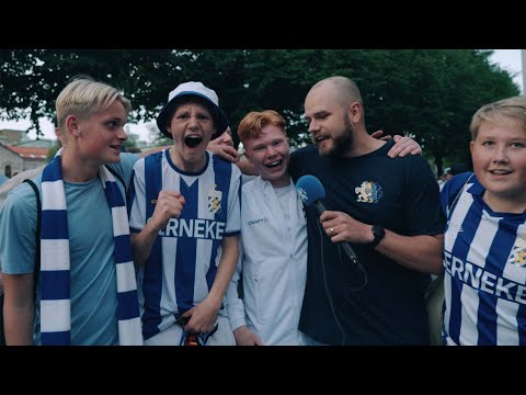 Matchsnack med supportrar efter Blåvitt vs Häcken!