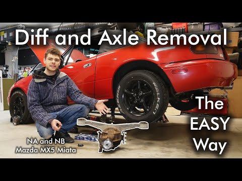 How To Remove MX5 Miata Differential and Axles | NA and NB