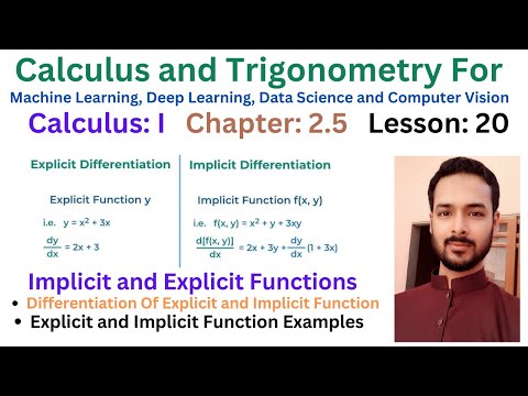 Lesson 20 Implicit and Explicit Functions in Calculus for Differentiation