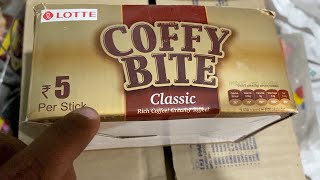 #Amazon #Lotte #CoffyBite Stick,Classic Rich coffee&creamy #toffee rolled#Unboxing &#Review  Telugu