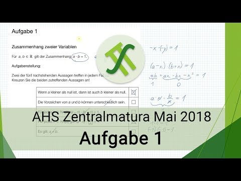 AHS Mathematik Zentralmatura Mai 2018 - Aufgabe 1