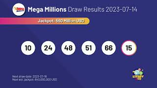 2023-07-14 Mega Millions Lottery Results & Winning Numbers