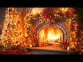 Fireplace Christmas Music 🔥 Christmas Relaxing Music Ambience 🎅🔥 Fireplace Burning Christmas Music