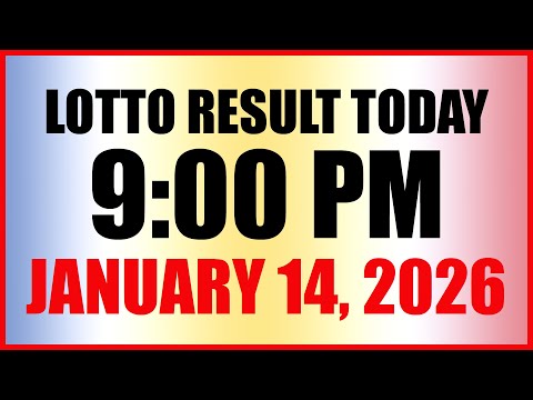 Lotto Result Today 9pm Draw January 14 2026 Swertres Ez2 PCSO