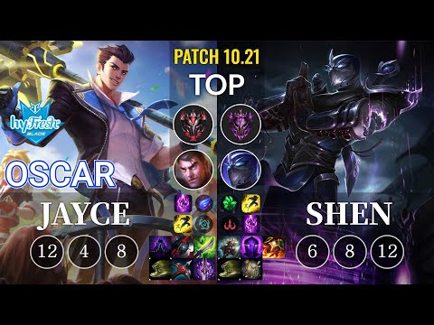 hyF Oscar Jayce vs Shen Top - KR Patch 10.21