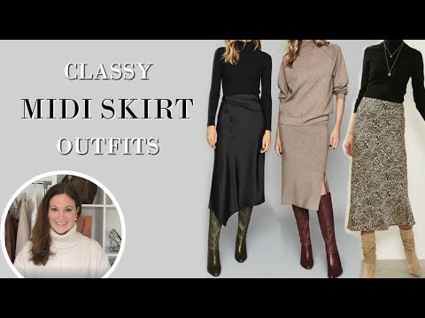 6 CLASSY Ways to Style Your Midi Skirts This Winter |...