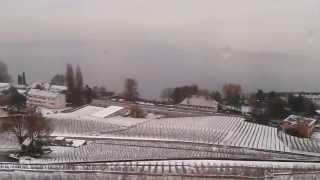 preview picture of video 'Train trip in Switzerland - from Chexbres to Vevey the 30.11.2013'