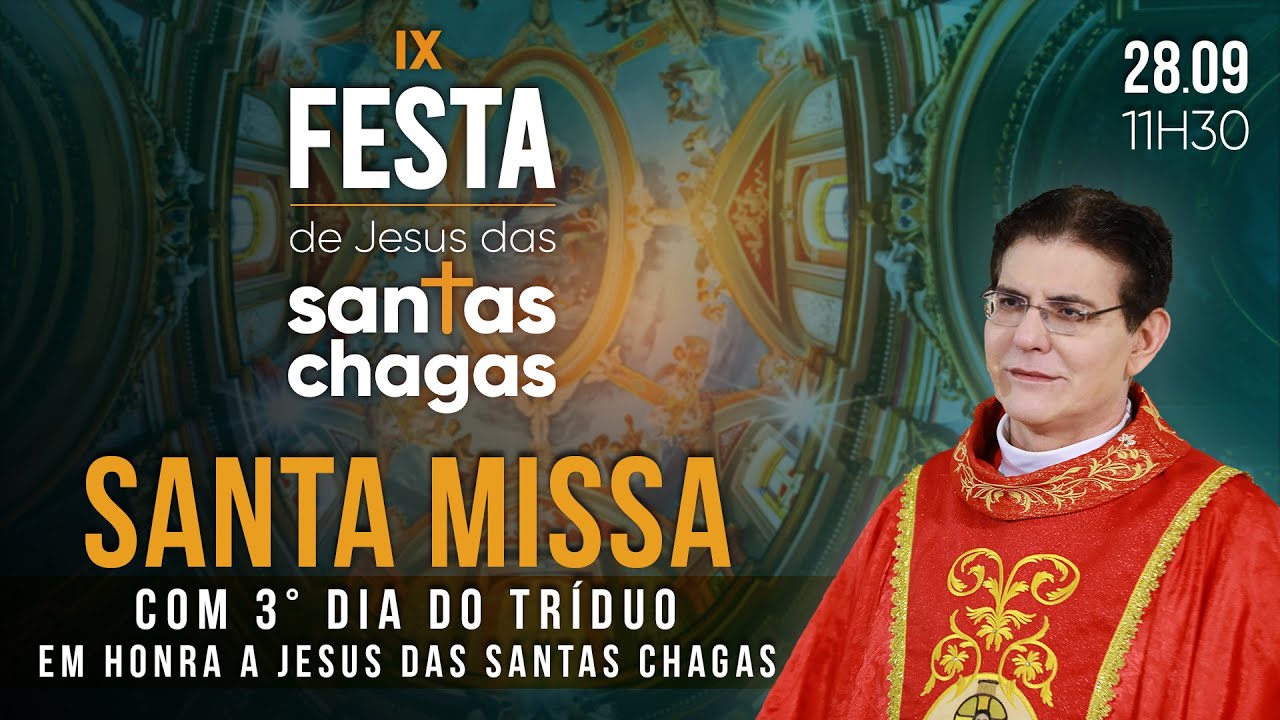 SANTA MISSA | 3° DIA DO TRÍDUO EM HONRA A JESUS DAS SANTAS CHAGAS 2024 | @PadreManzottiOficial
