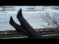 GIANMARCO LORENZI Pointy High Heel Boots 39 Size On A Snowy Street