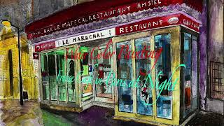 Water Color Painting/France 「Cafe at night in Paris」