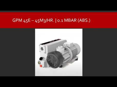 Oil Lubricated Vacuum Pumps - GEV - GPM - 45