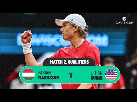 Fabian Marozsan v Ethan Quinn | Hungary v USA | 2026 Davis Cup Qualifiers 1st Round highlights