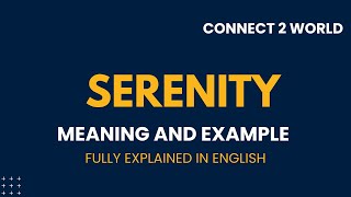 What Does  Serenity    Means || Meanings And Definitions With  Serenity    in ENGLISH