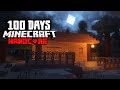I Survived 100 Days in the SCARIEST Cabin in the Woods in Minecraft Hardcore