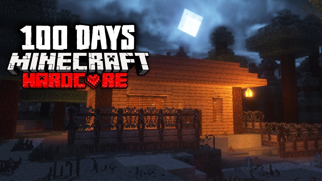 I Survived 100 Days in the SCARIEST Cabin in the Woods in Minecraft Hardcore