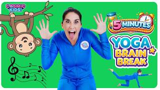 Walking Through the Jungle 🌿🐒 | 5 Minute Yoga Brain Break for Kids (Ages 3–6)