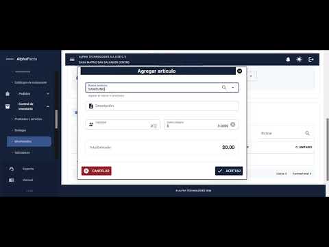 Miniatura del tutorial: Crear Movimiento de Inventario - AlphaFactu