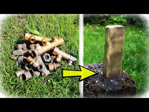 Melting Brass Fittings 2.4 KG - Trash To Treasure - ASMR Metal Melting