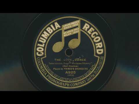1910 PRINCE'S ORCHESTRA The Love Dance - 78 RPM Record