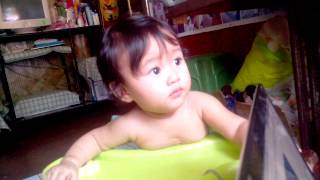 8month baby j-em is eager to touch it(5/21/2015)