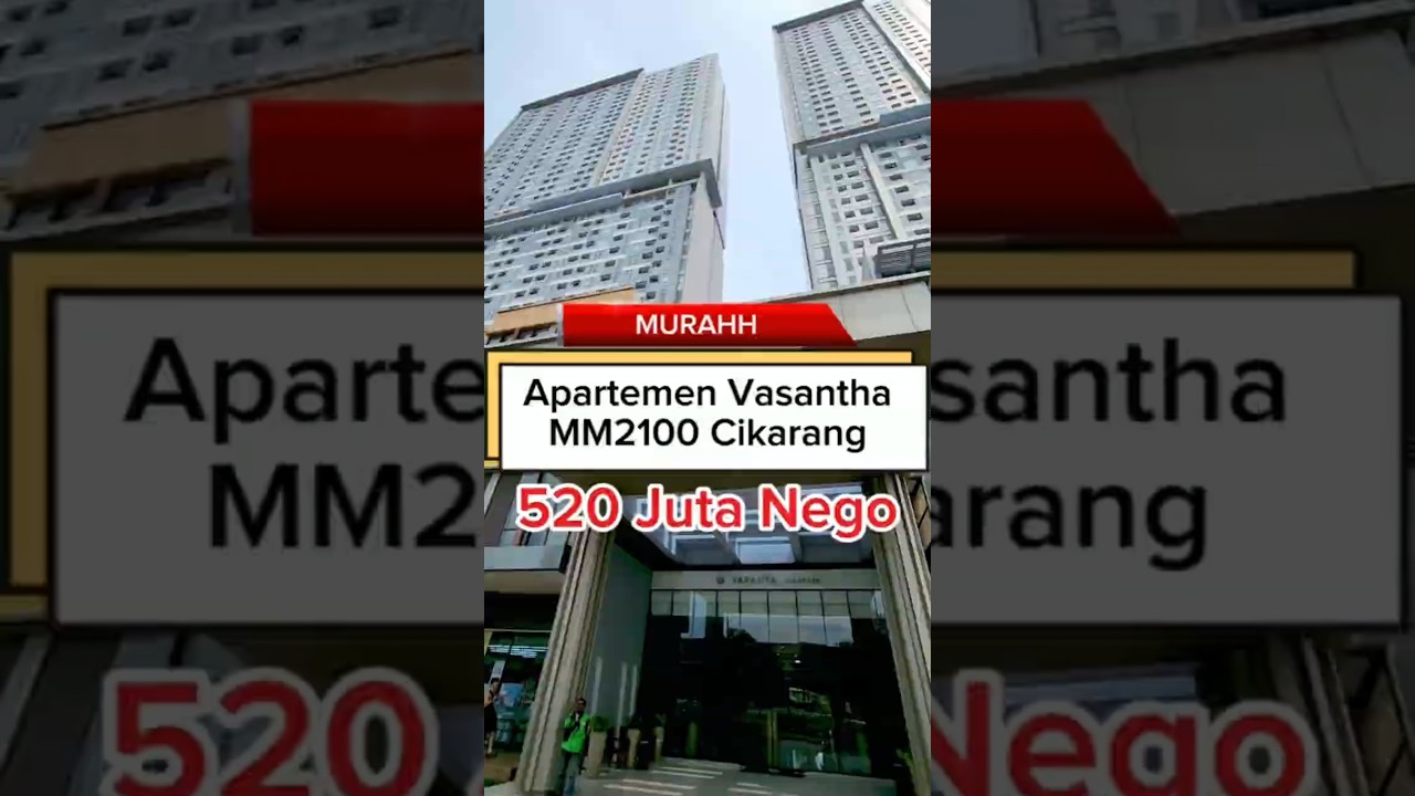 Jual Rugi Apartemen Vasanta Cikarang Furnished 1Br Bagus