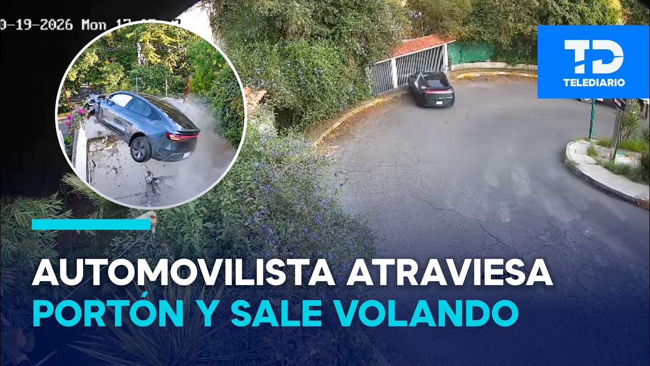 ¿Vuela? Video registra el momento exacto en el que un auto se accidenta en Cuajimalpa