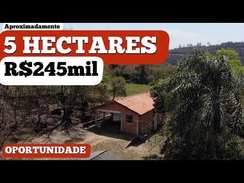 CHÁCARA 5 ***VENDIDA***HECTARES OPORTUNIDADE COM CASA E ÁGUA R$245mil