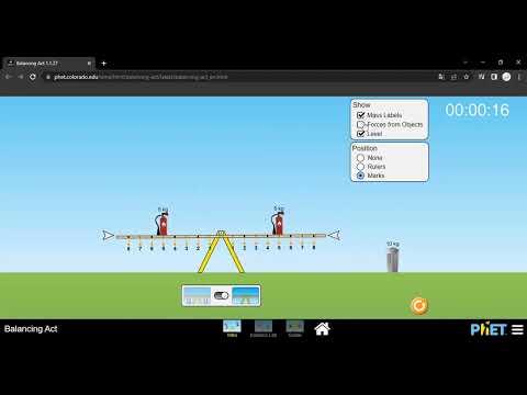 Intro Balancing Act Phet Colorado