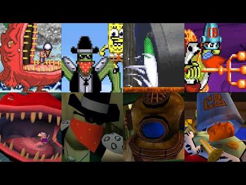SpongeBob Movie Game - All Bosses Comparison (GBA vs. PC vs. Console) [4K]