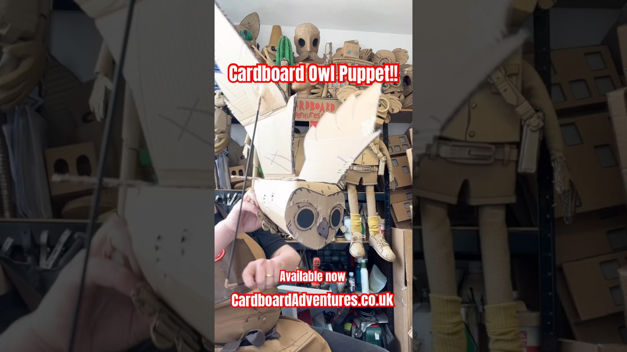 The Evolution of my Cardboard Owl Puppet!! #cardboard #owl #puppet