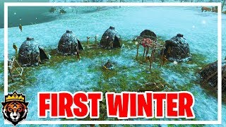 The First Winter is HERE, Will we Survive?! (Dawn of Man Gameplay Ep 2)