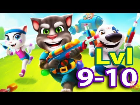 Talking Tom Camp Level 9-10 game cartoon Camp Talking Tom & Friends Angela Tom Hank Camp
