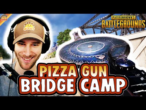 Bizarre Pizza Gun Bridge Camp ft. HollywoodBob - chocoTaco PUBG Duos Gameplay