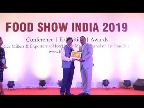 Basamti Gaurav Award - for being Leading Rice Exporter to Asia-Pacific at Food Show - RIA 2019