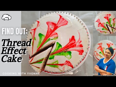 Thread Effect Cake Vanilla Cake - Cooking With Yvonne