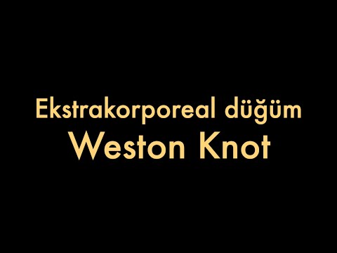 Weston knot - extracorporeal laparoscopic knot