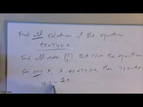 Linear Algebra - Lecture 1 - Fall 2026