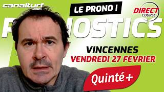 emission video des courses turf pmu du Vendredi 27 février 2026