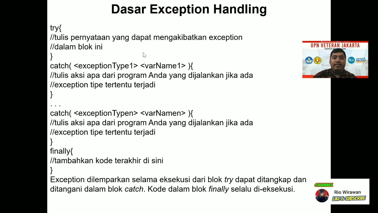 Exception Handling pada java