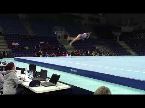 Laney Madsen BUL FX podium training - 2019 European Championships in Szczecin