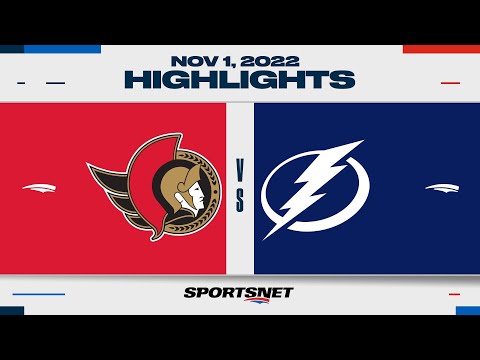 NHL Highlights | Senators vs. Lightning - November 1, 2022