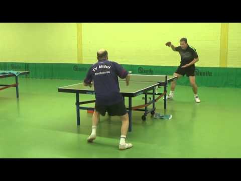 St Moeslein ehem  u14 Meister DDR vs Kirner 4 Tischtennis Senioren Bezirks Meisterschaft Greuther Fu